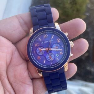 Midnight blue & rose gold Color Michael Kors Watch